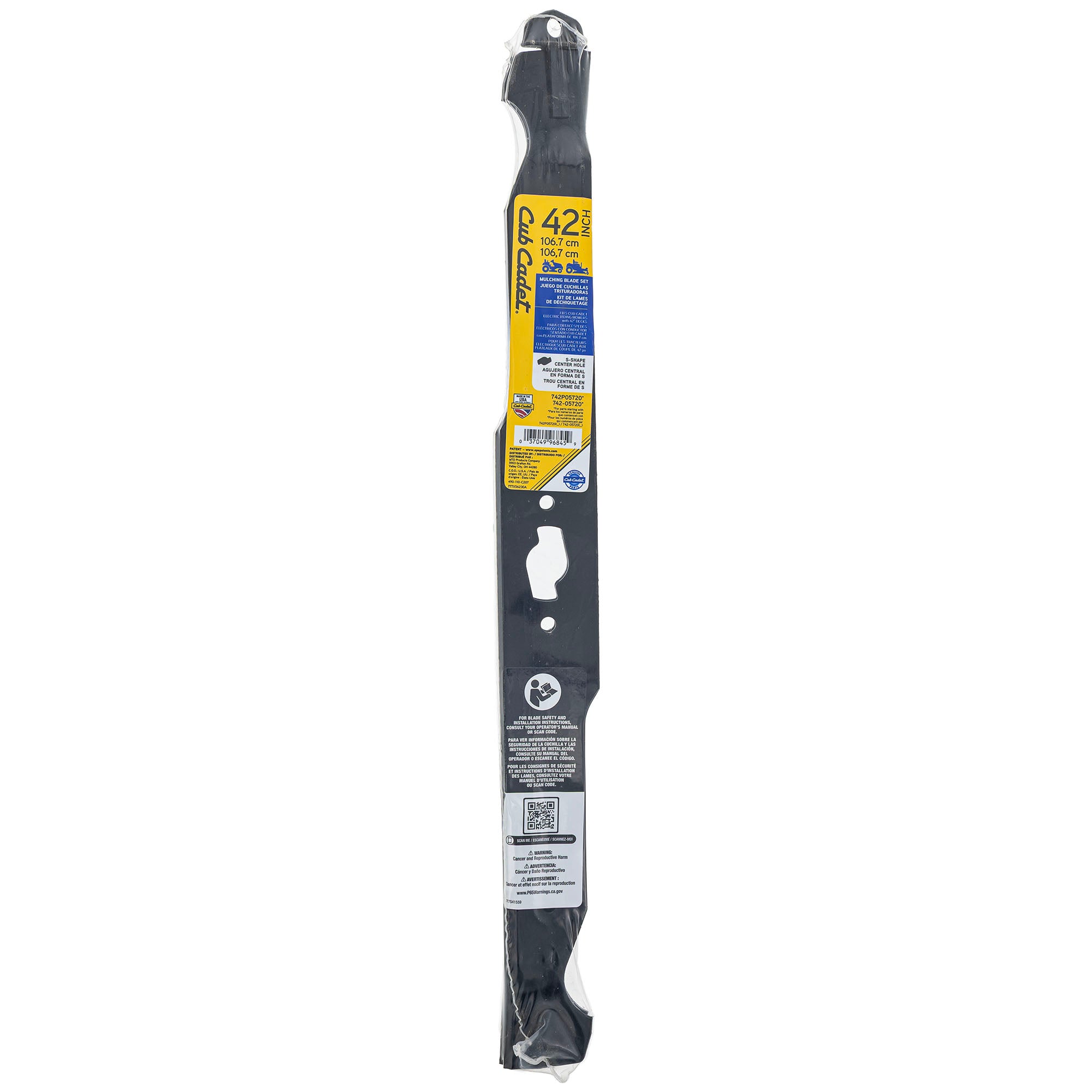 CUB CADET 490-110-F194 54" High Lift Blade Set S-Shaped Mount