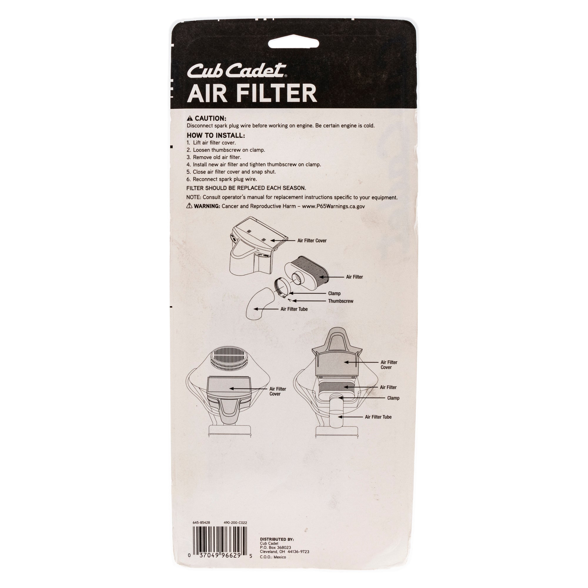 CUB CADET 490-200-C022 Air Filter
