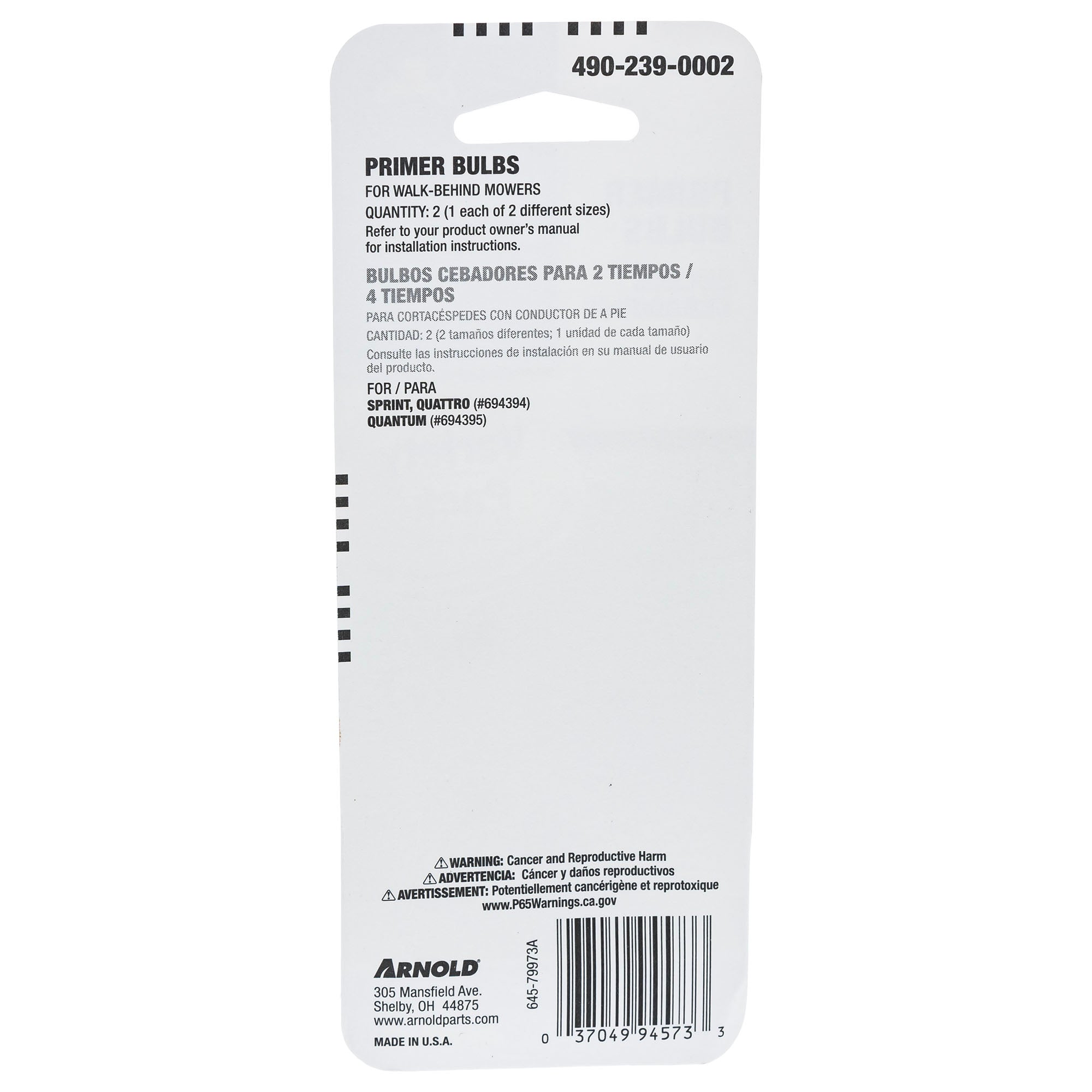 Arnold 490-239-0002 Primer Bulbs