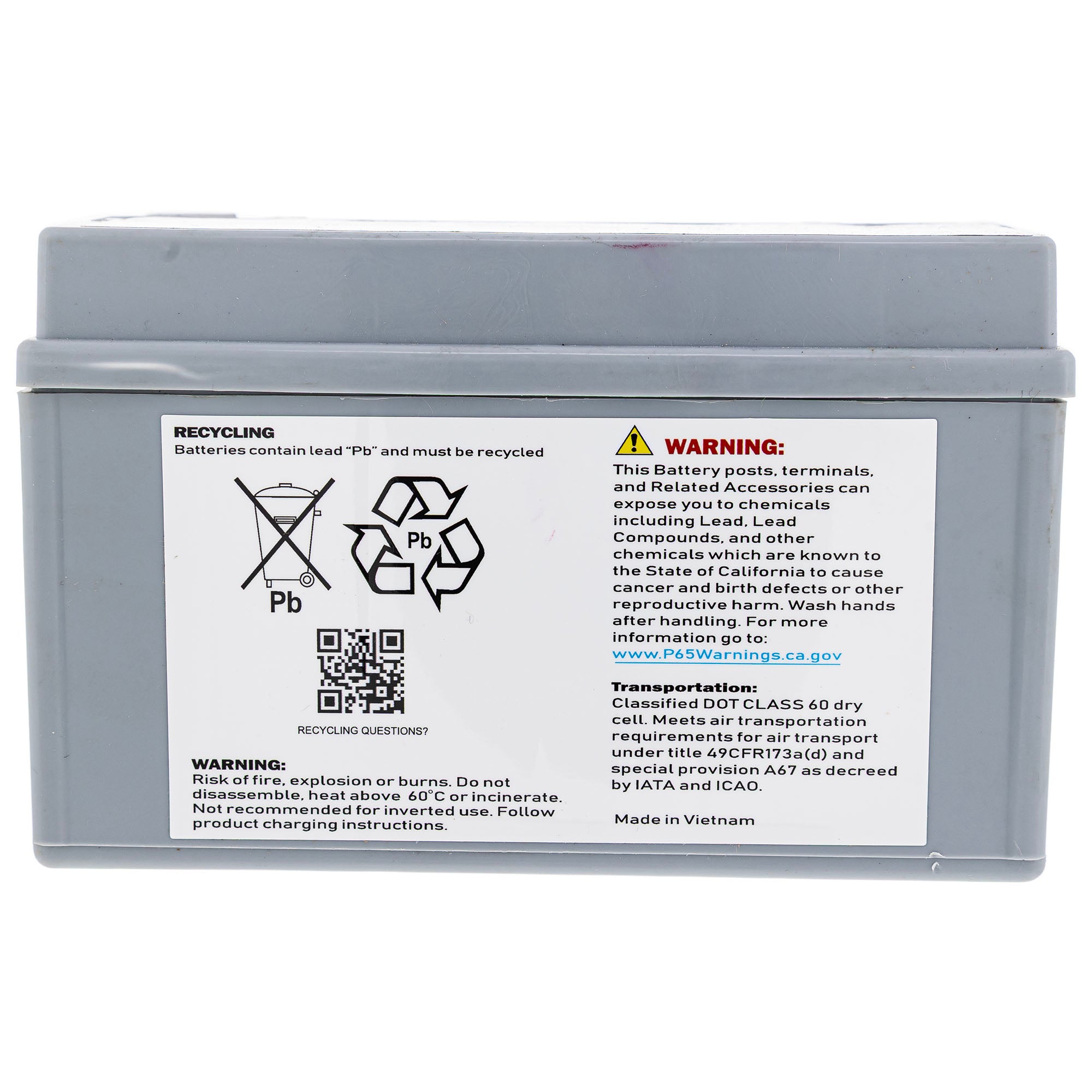 CUB CADET 490-280-F016 135CCA 12 Volt AGM Battery