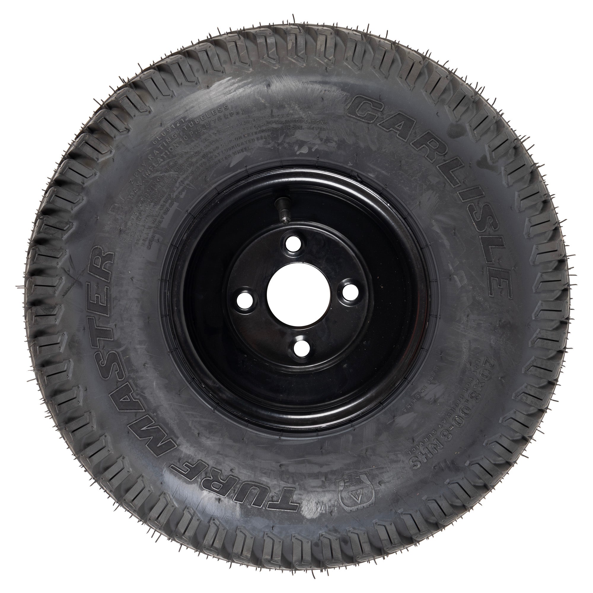 CUB CADET 634Z07264-0637 Powder Black Complete Wheel 20x8-8 Turf