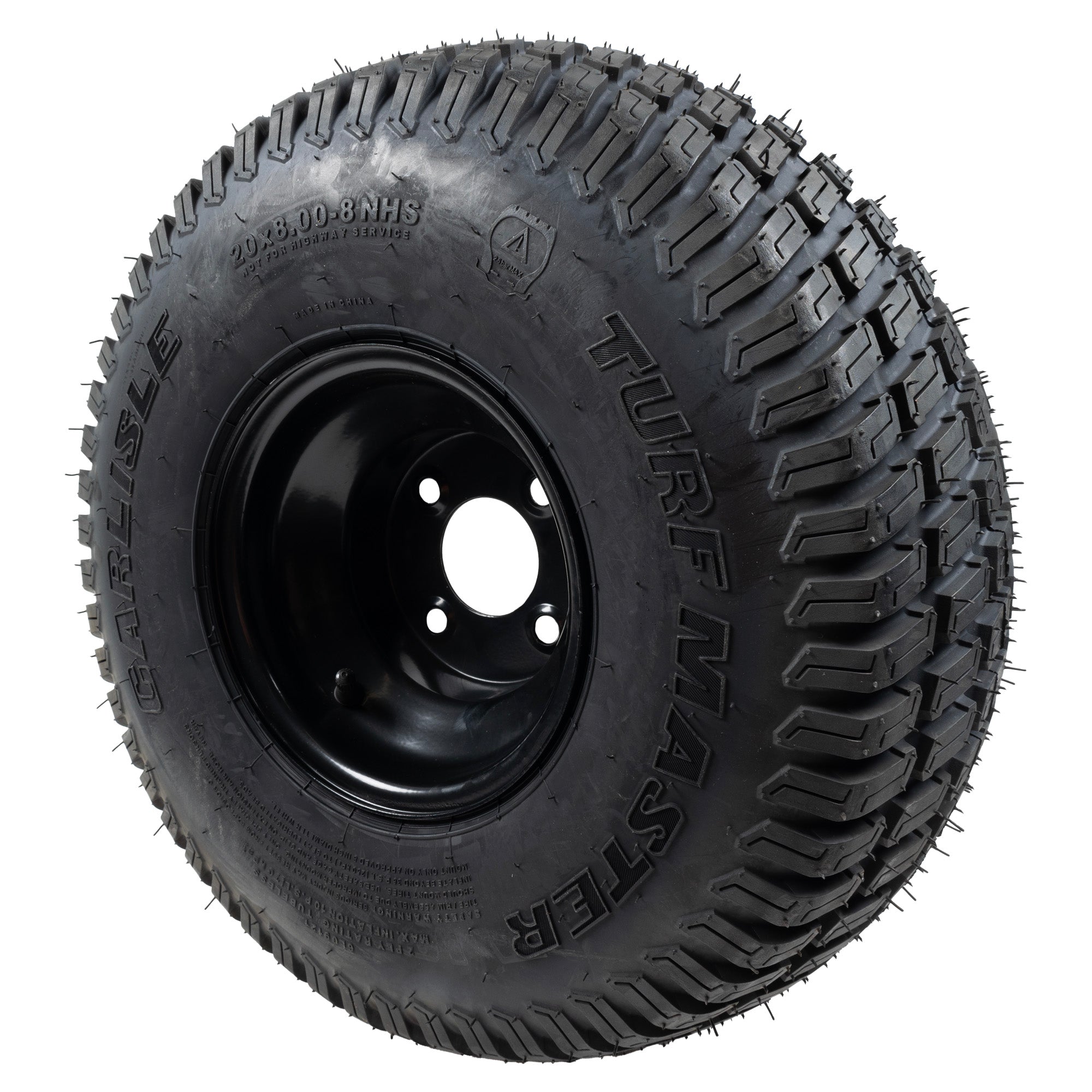 CUB CADET 634Z07264-0637 Powder Black Complete Wheel 20x8-8 Turf