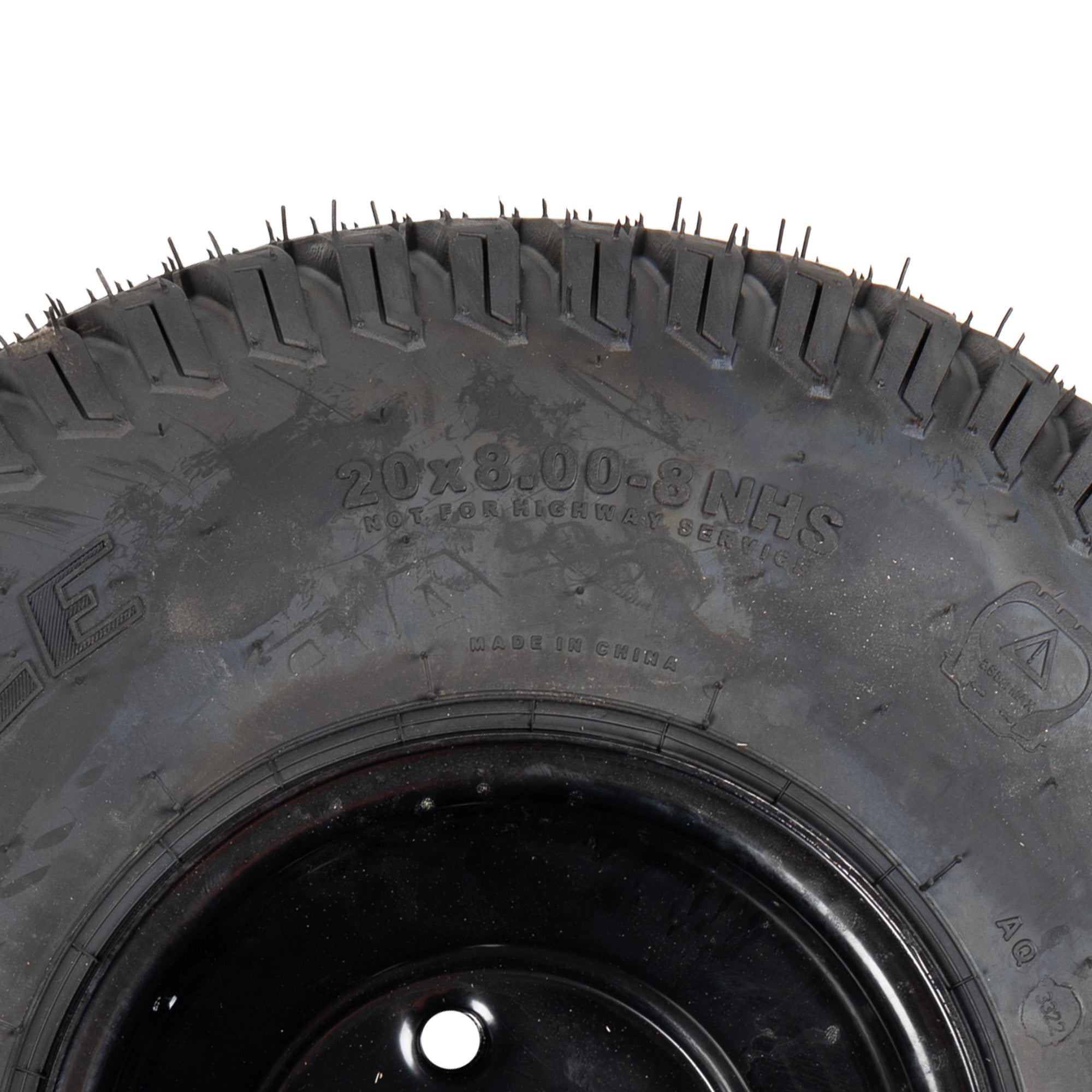 CUB CADET 634Z07264-0637 Powder Black Complete Wheel 20x8-8 Turf