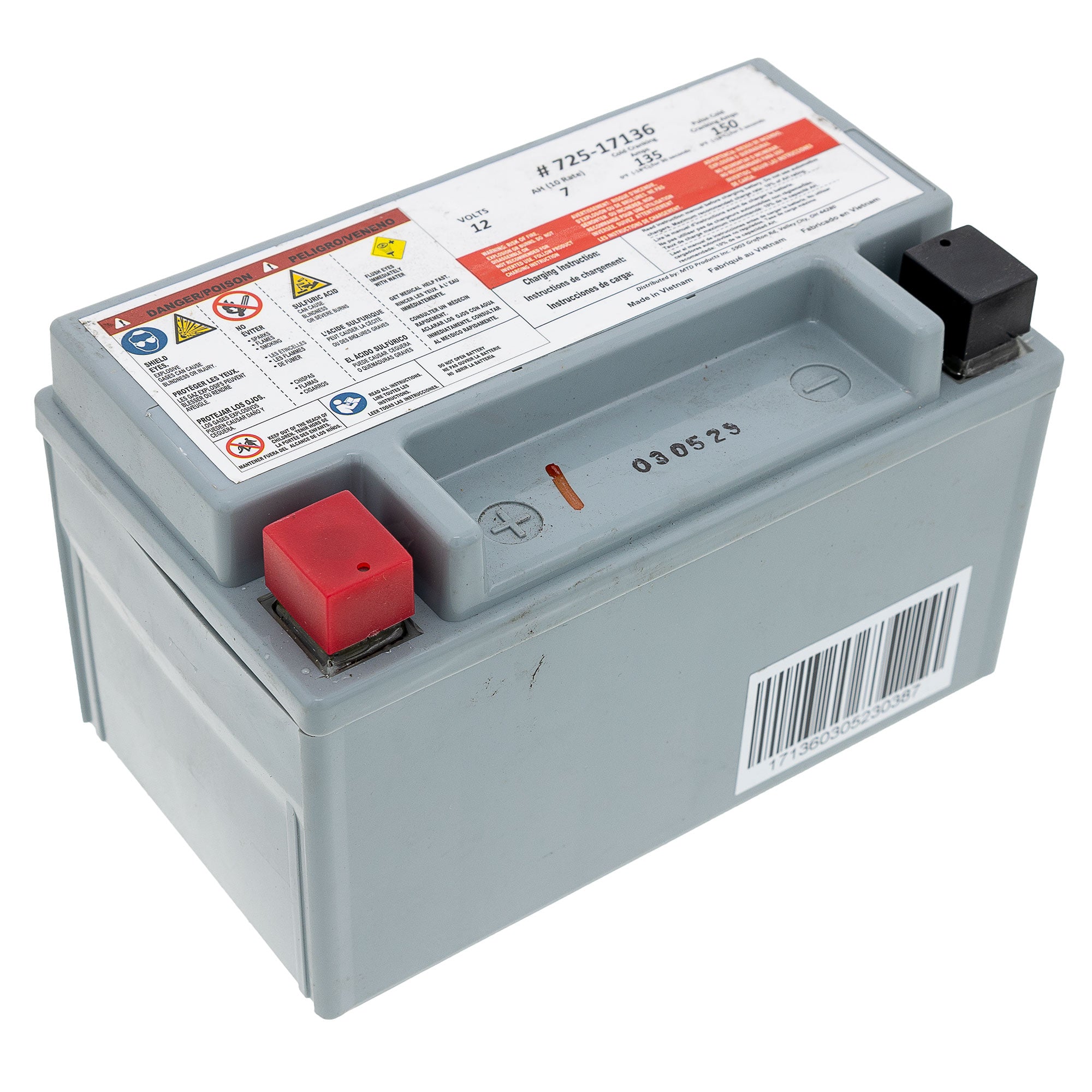 CUB CADET 725P17136 Battery