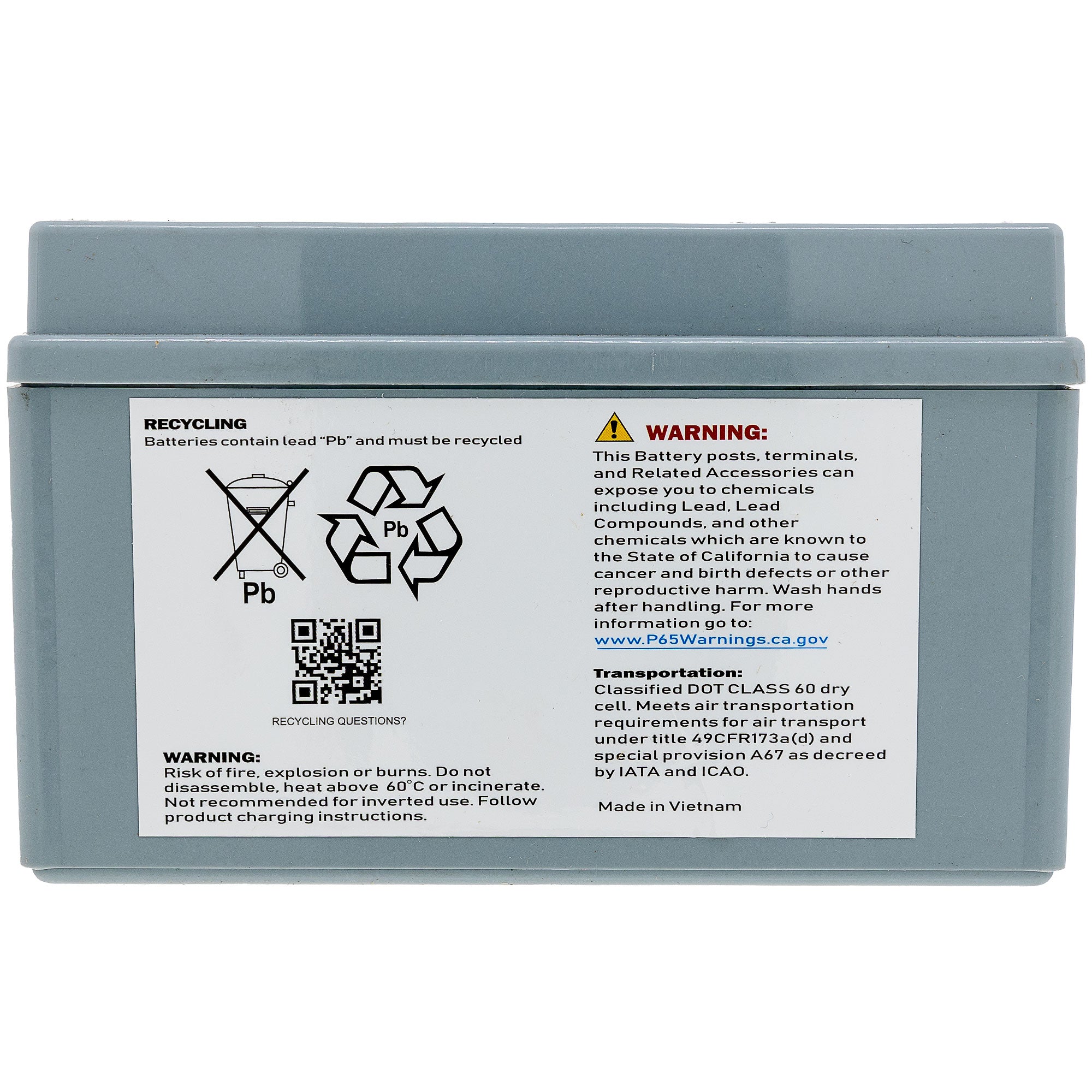 CUB CADET 725P17136 Battery AGM 7AHR