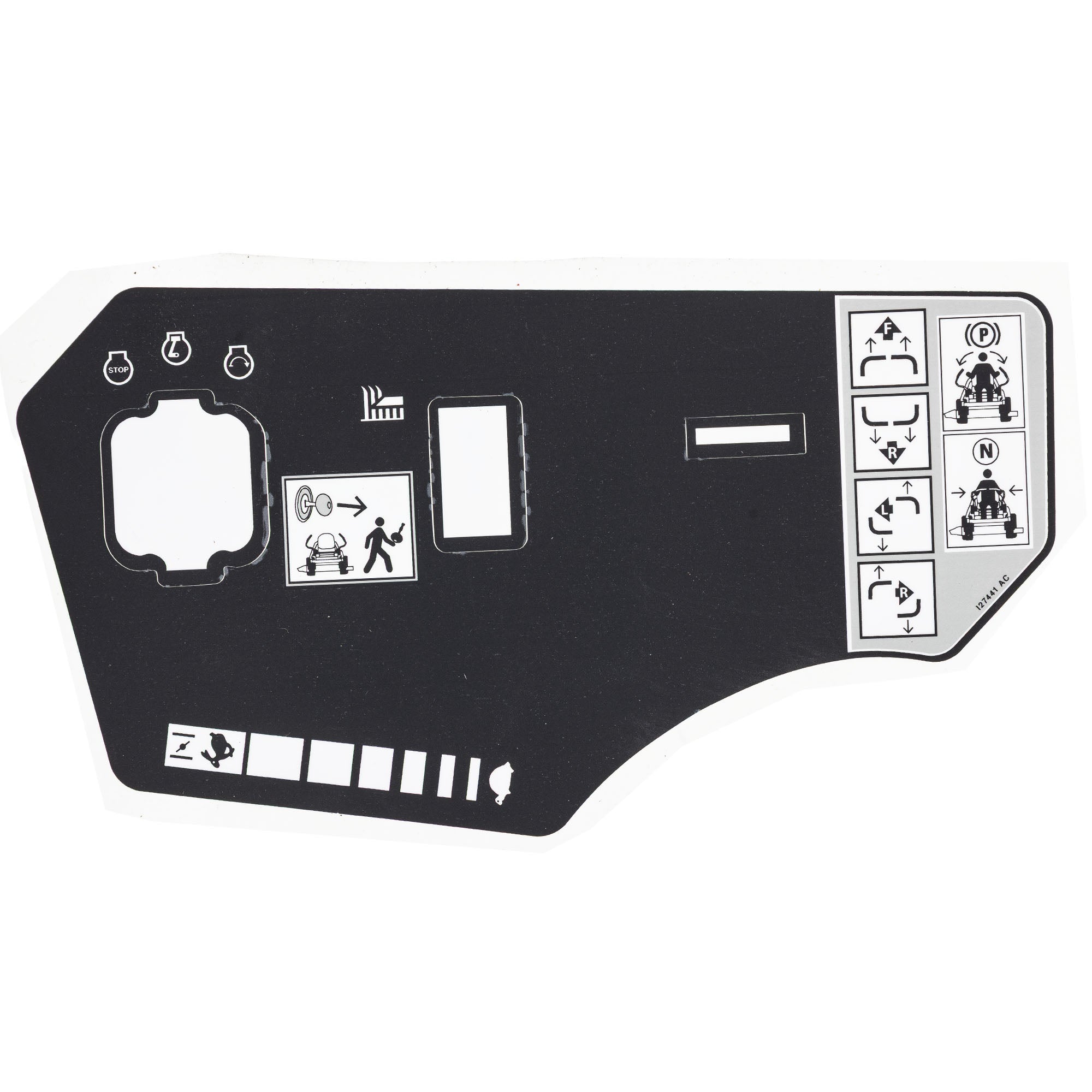 CUB CADET 777I27441 Throttle/Choke Control Panel Label
