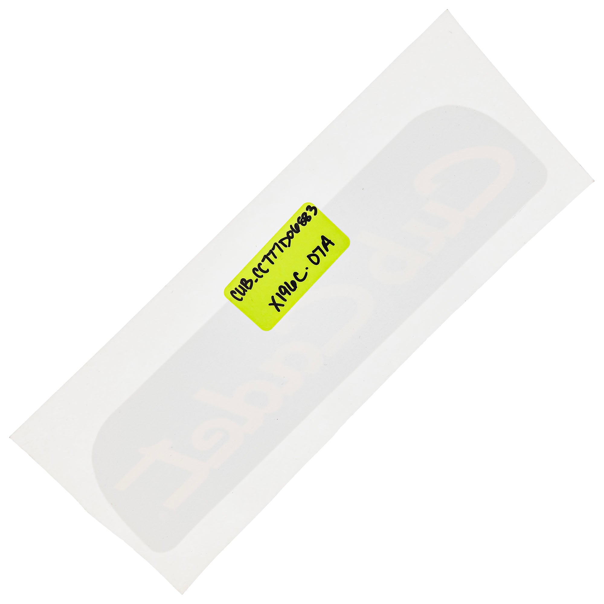 CUB CADET 777D06883 Seat Back Cub Cadet Label