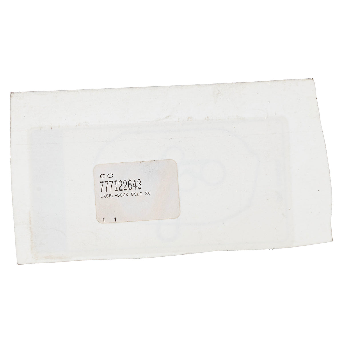 MTD 777I22643 Belt Route Label 42" Deck