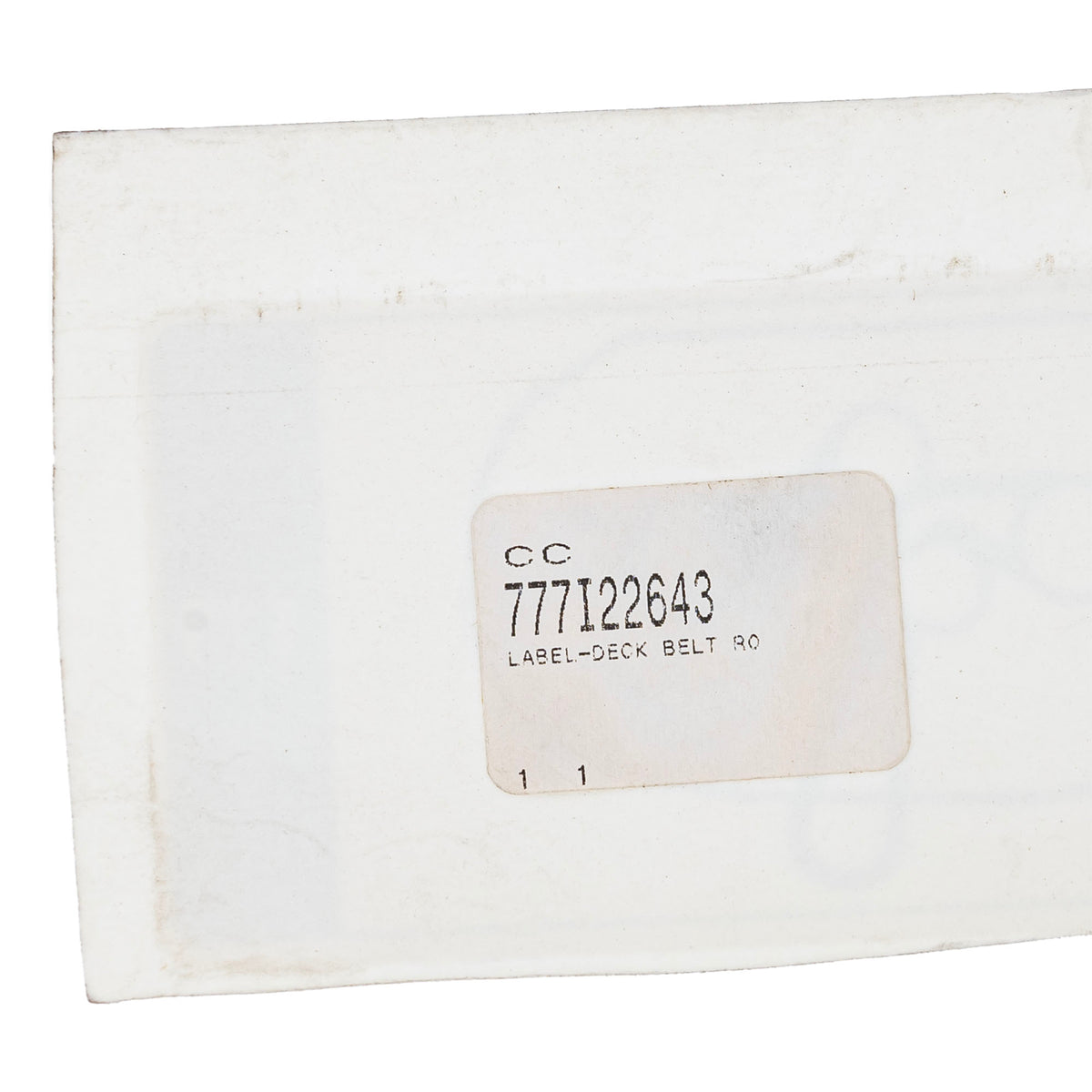 MTD 777I22643 Belt Route Label 42" Deck