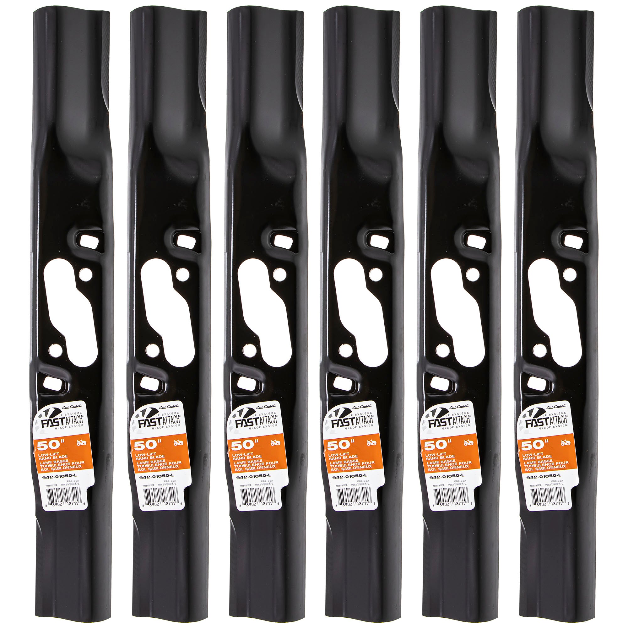 CUB CADET 942-01050-L Low Lift Blades 6-Pack