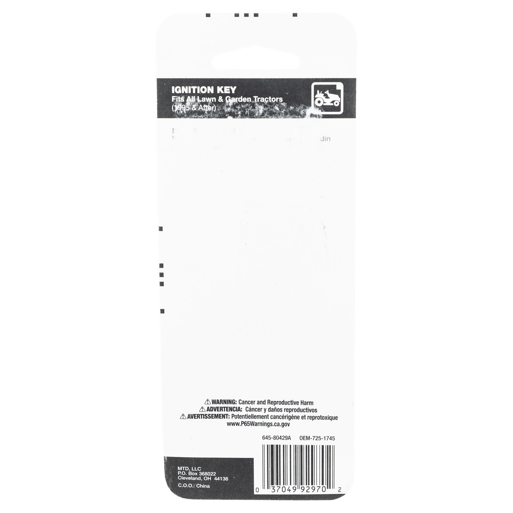 MTD OEM-725-1745 Key