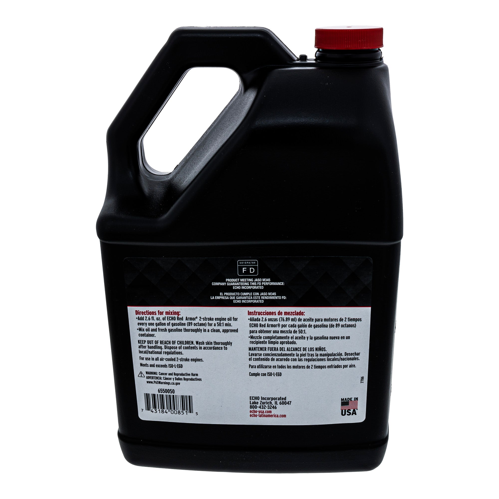 Echo 6550050 4 PACK Red Armor 2-Stroke Engine Oil 1 gallon 4-Pack