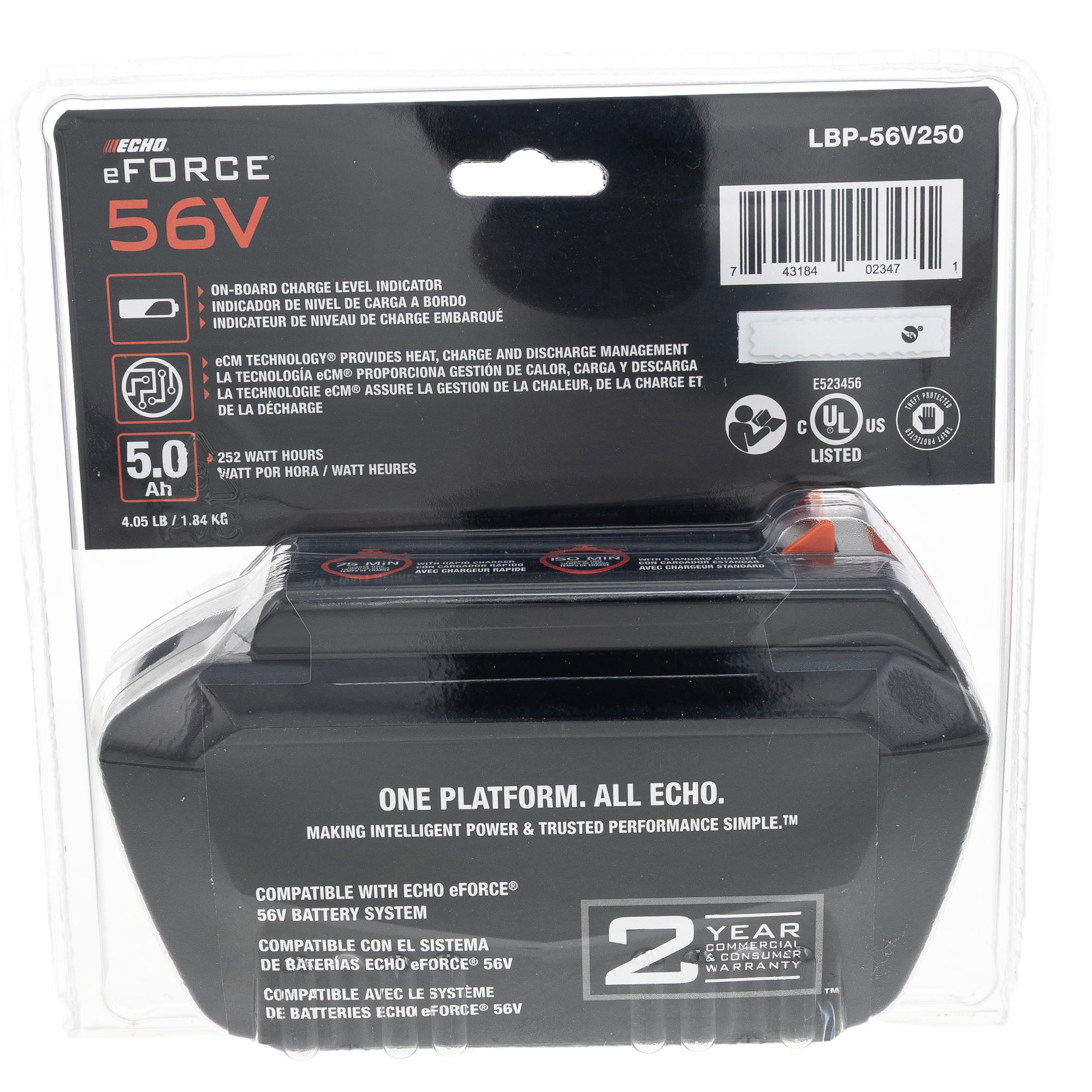 Echo LBP56V250A 56V High-Capacity 5.0 Ah Lithium-Ion Battery