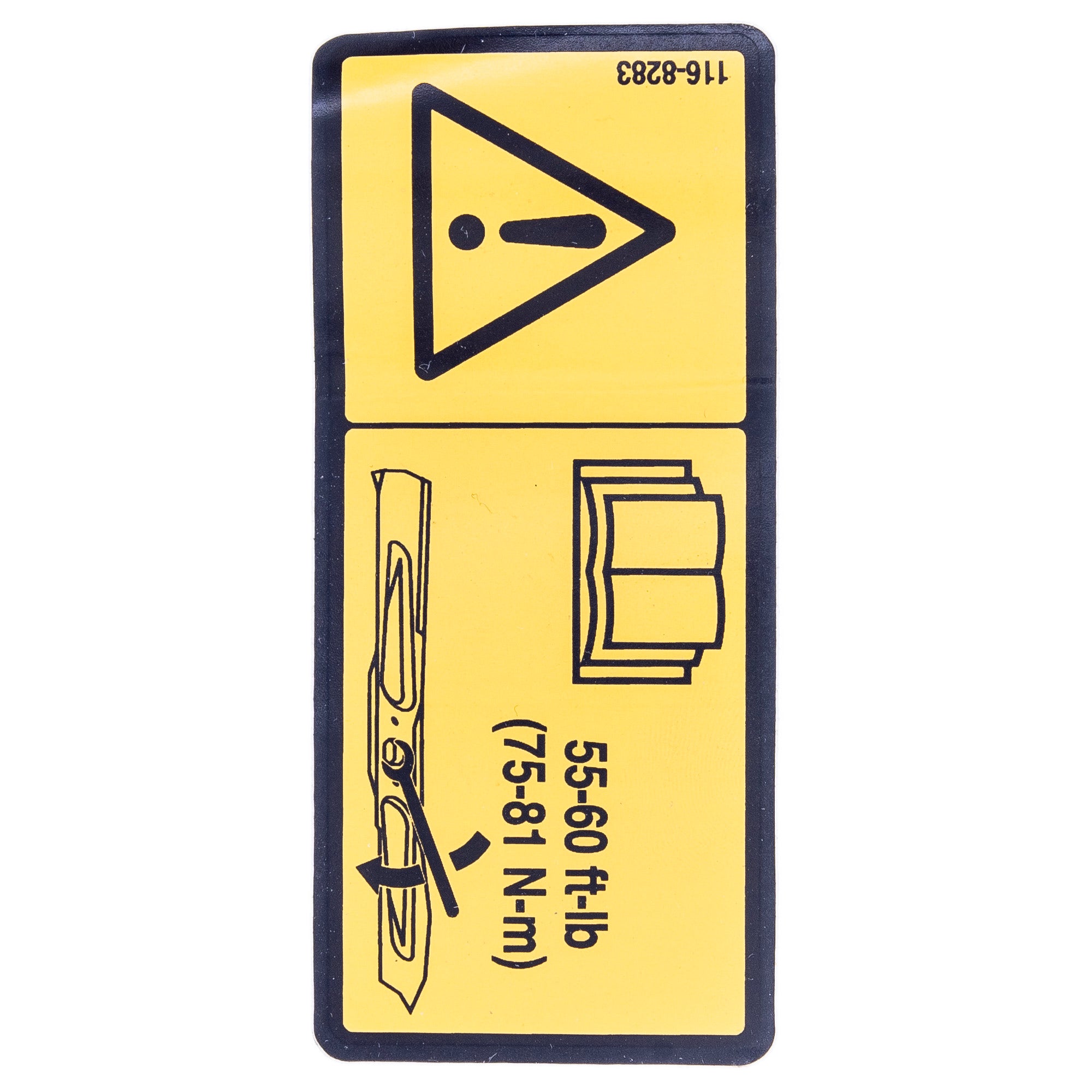 Exmark 116-8283 Bolt Torque Decal