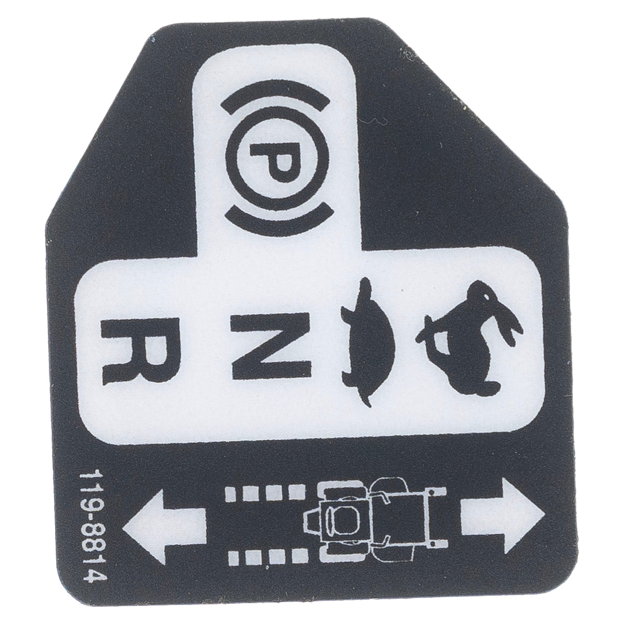 Exmark 119-8814 Exmark Control Lever Decal