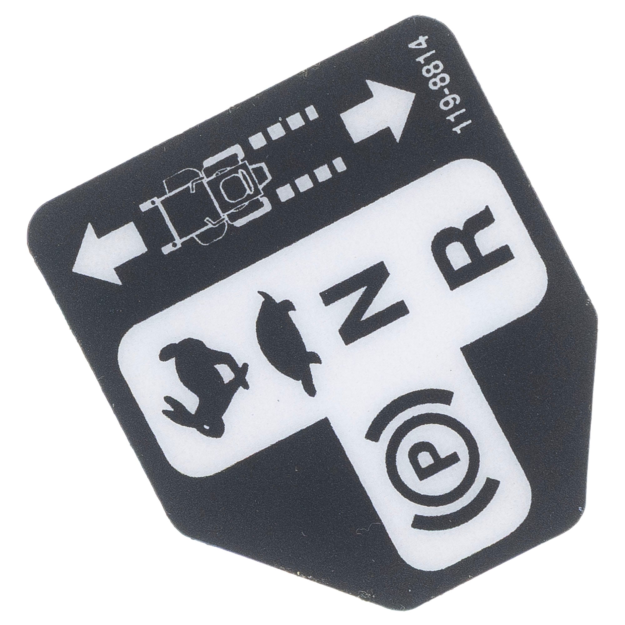 Exmark 119-8814 Exmark Control Lever Decal