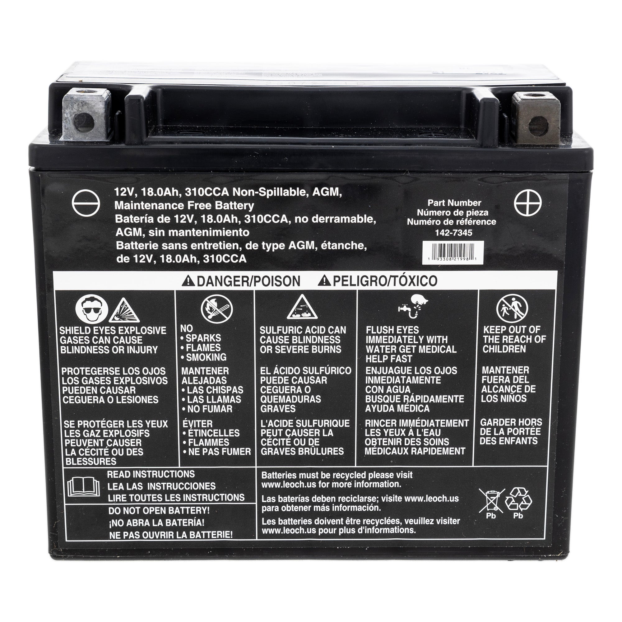 Exmark 142-7345 Agm Battery