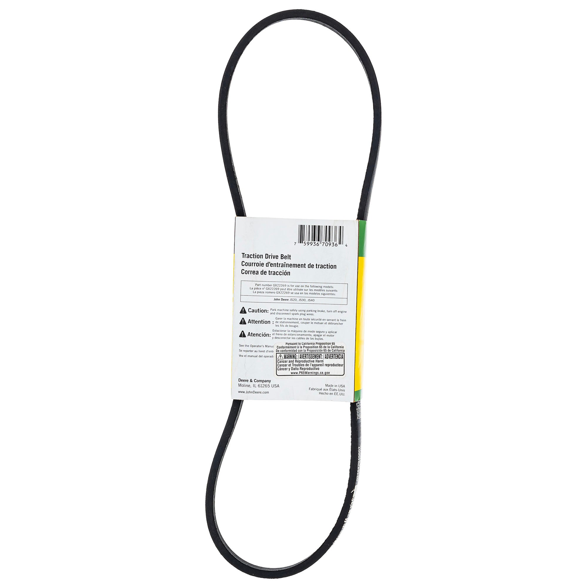 John Deere GX22269 Transmission Drive Belt