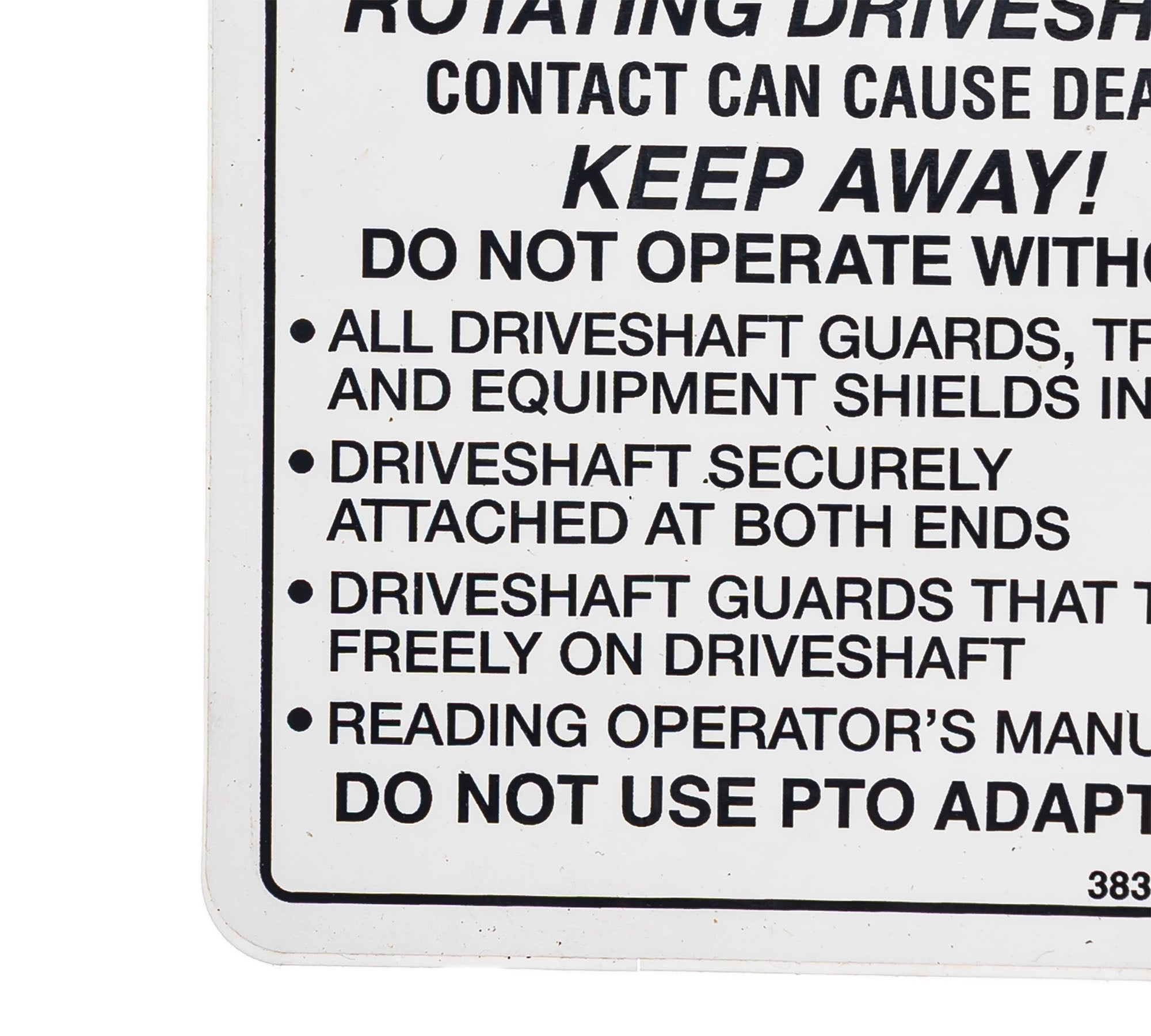 John Deere P57547 Label