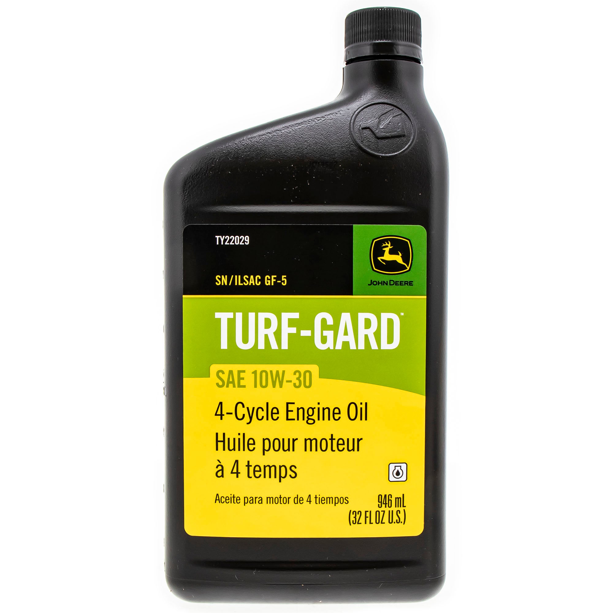 John Deere TY22029 Turf-Gard SAE 10W-30 4-Cycle Engine Oil 1 Quart Bottle 6PK 6-Pack