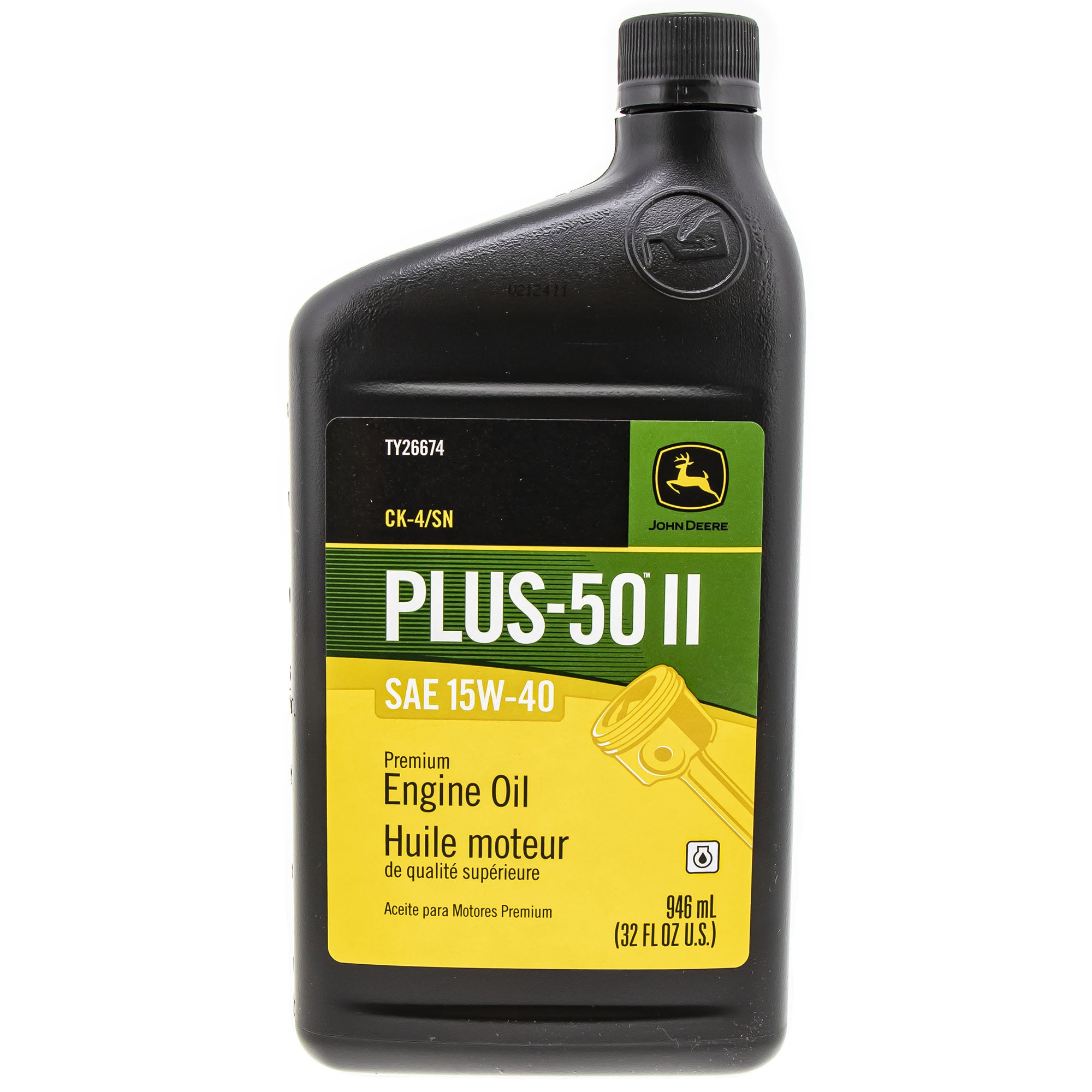 John Deere TY26674 Plus-50 II 15W40 QT 4-Pack