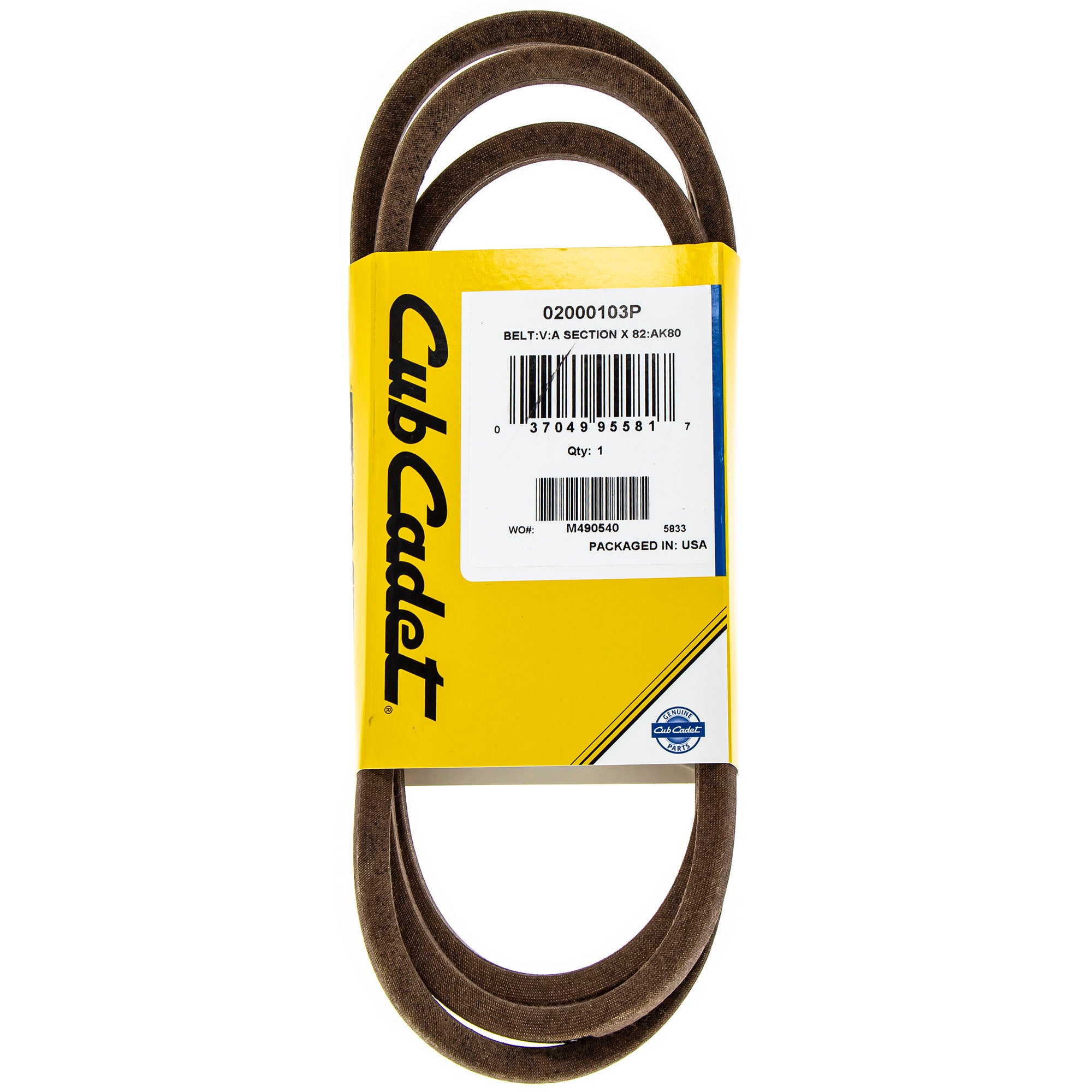 CUB CADET 1001216 Blade Spindle Belt Kit
