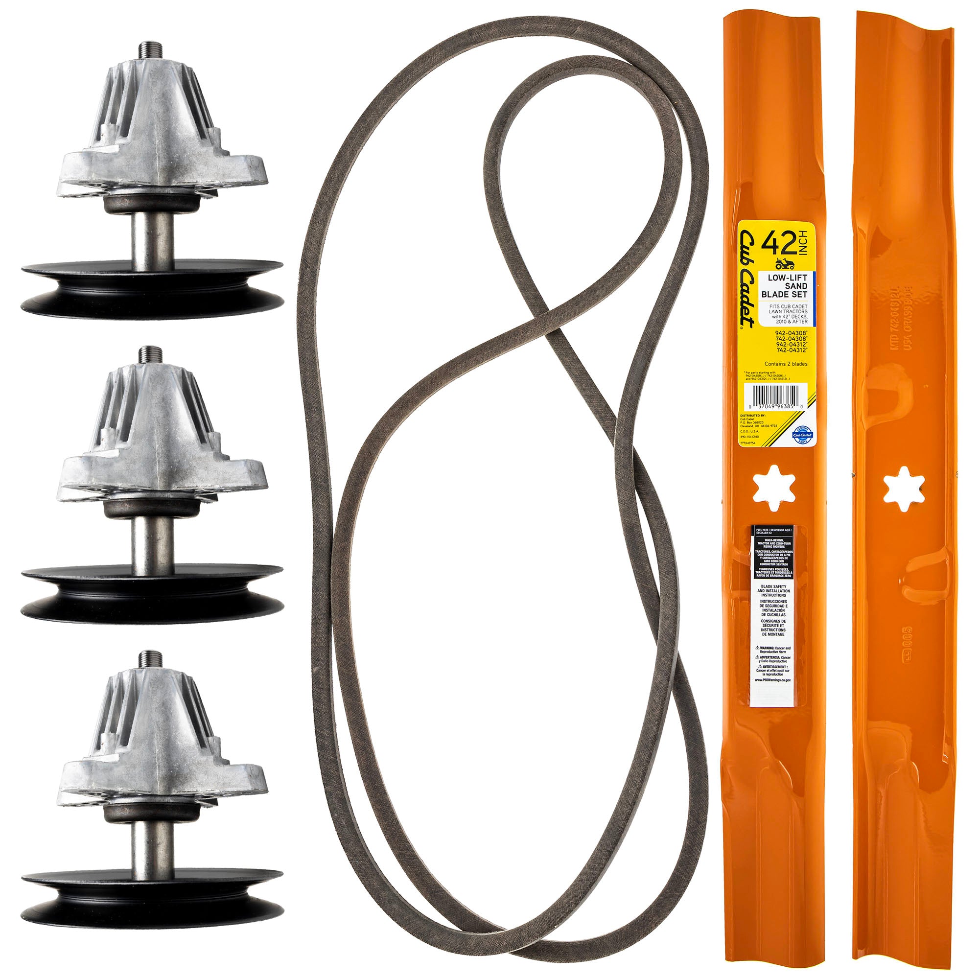 CUB CADET 1001229 Spindle, Blade, Belt