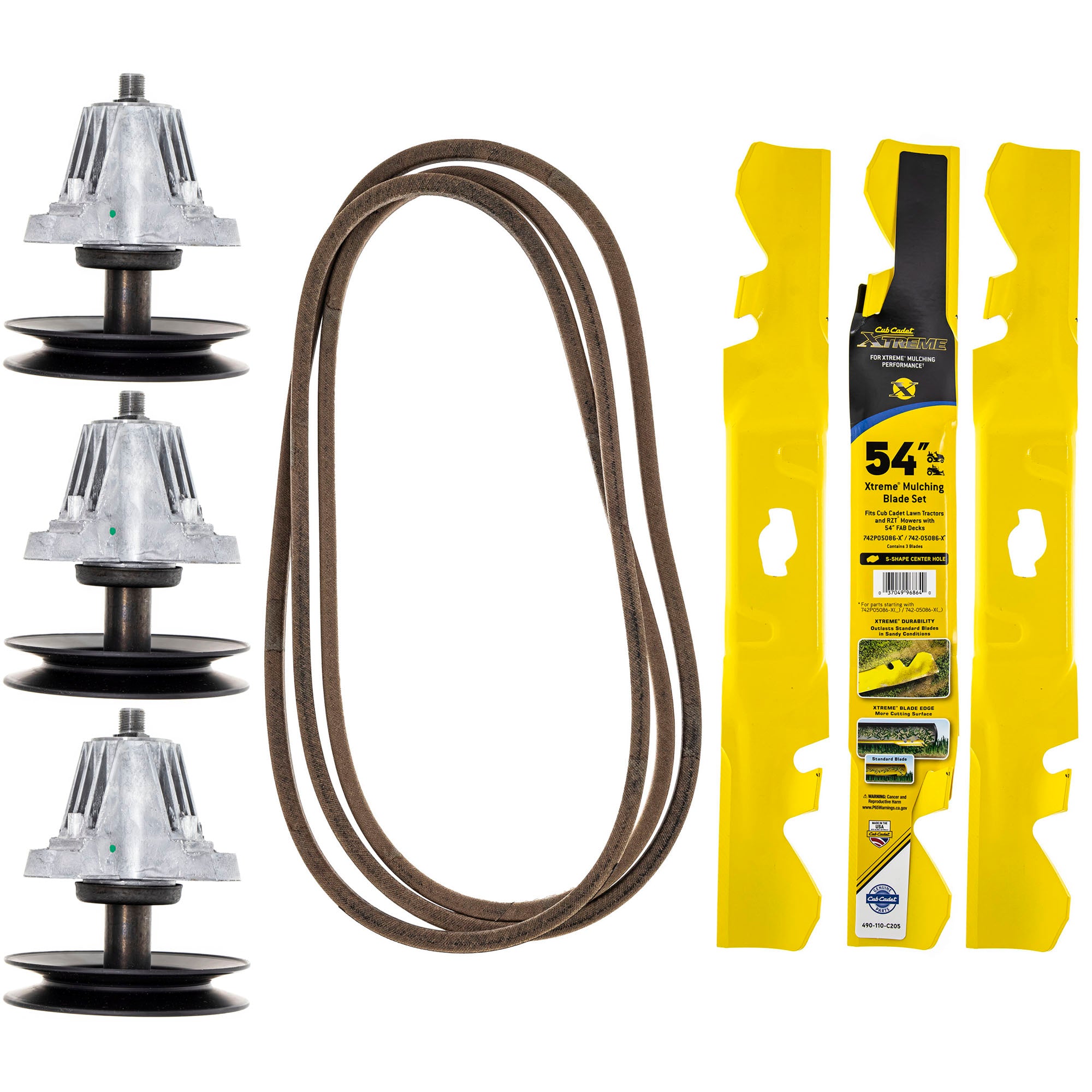 CUB CADET 1001947 Blade, Spindle, Belt