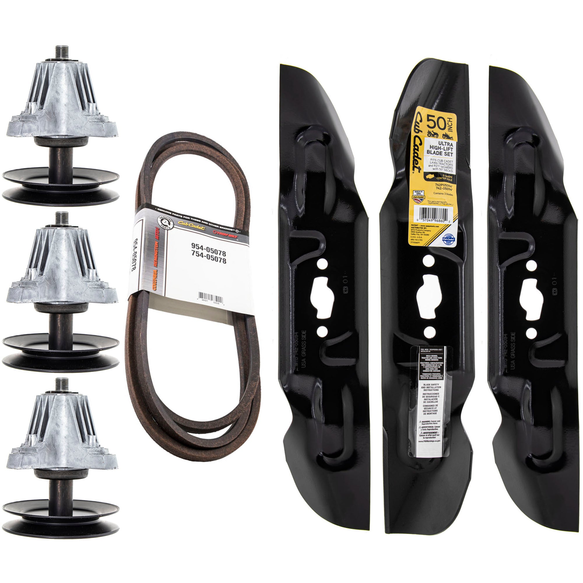 CUB CADET 1001950 Spindle, Blade, Belt