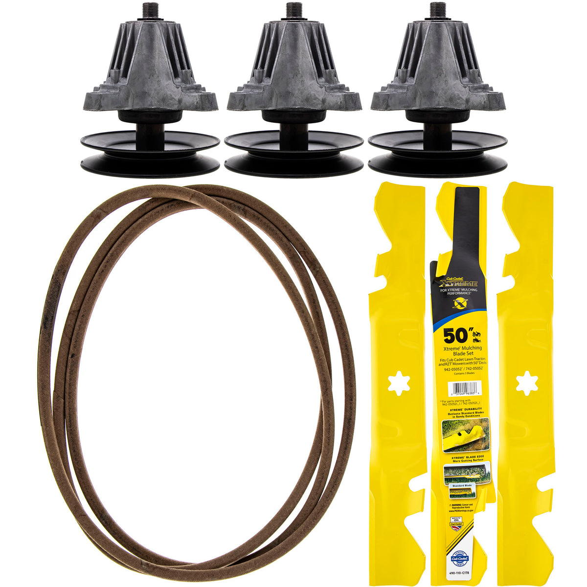 CUB CADET 1001962 Blade, Spindle, Belt