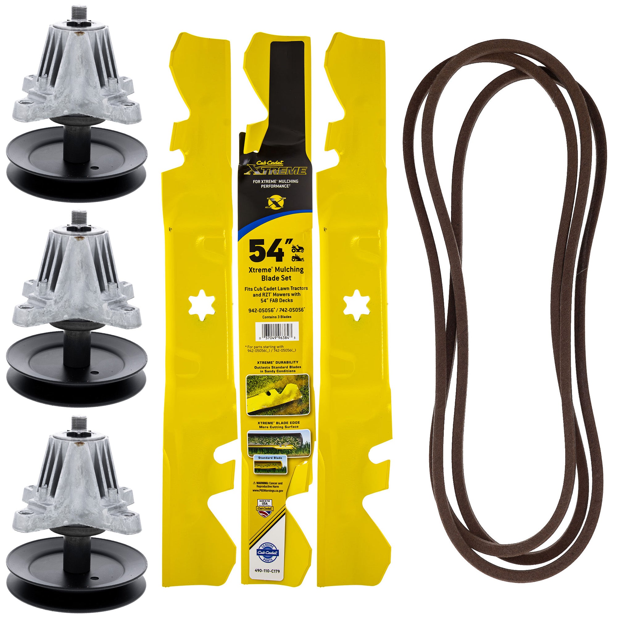 CUB CADET 1001965 Blade, Spindle, Belt