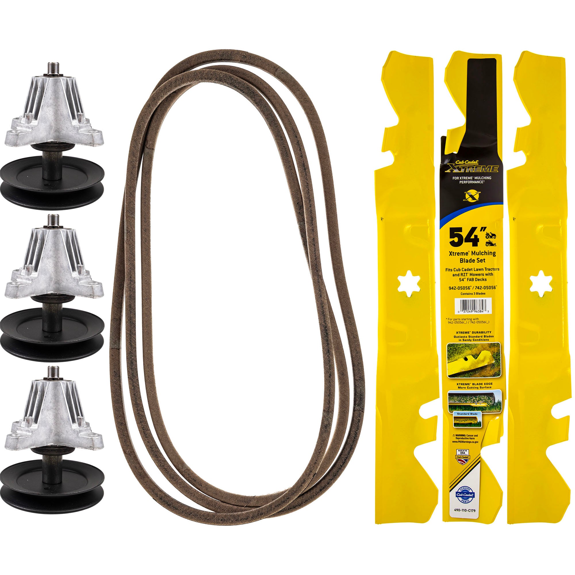 CUB CADET 1001968 Blade, Spindle, Belt