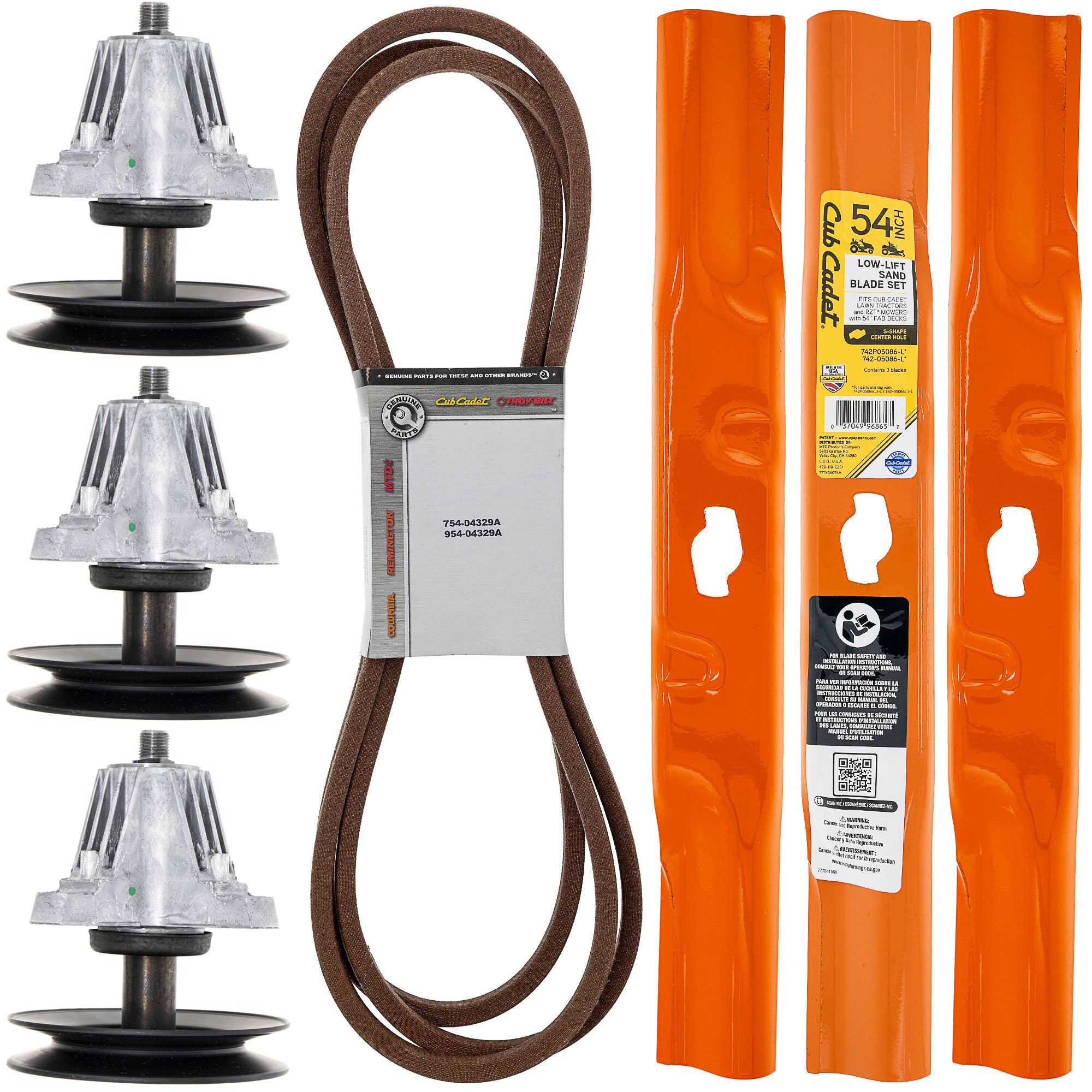CUB CADET 1002143 Blade, Spindle, Belt