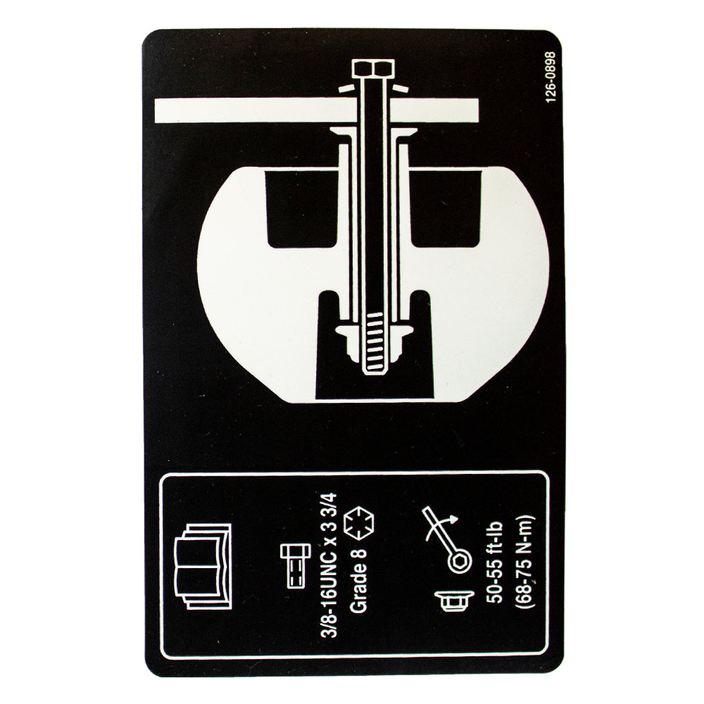 Exmark 126-0898 Exmark Roller Mounting Decal