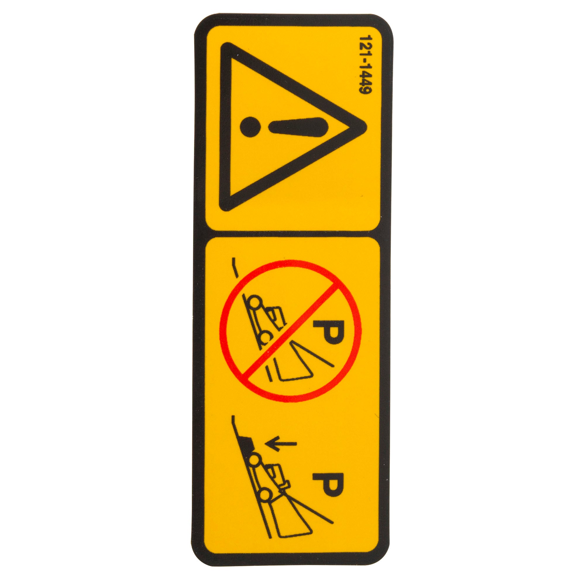 Exmark 121-1449 DECAL-WARNING, BLOCK