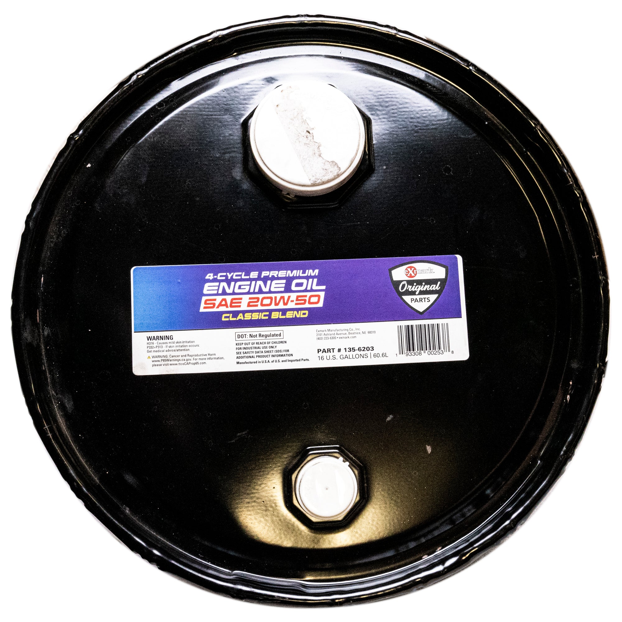 Exmark 135-6203 Full Synthetic Engine Oil 20W-50 16 Gallon Keg Big Block
