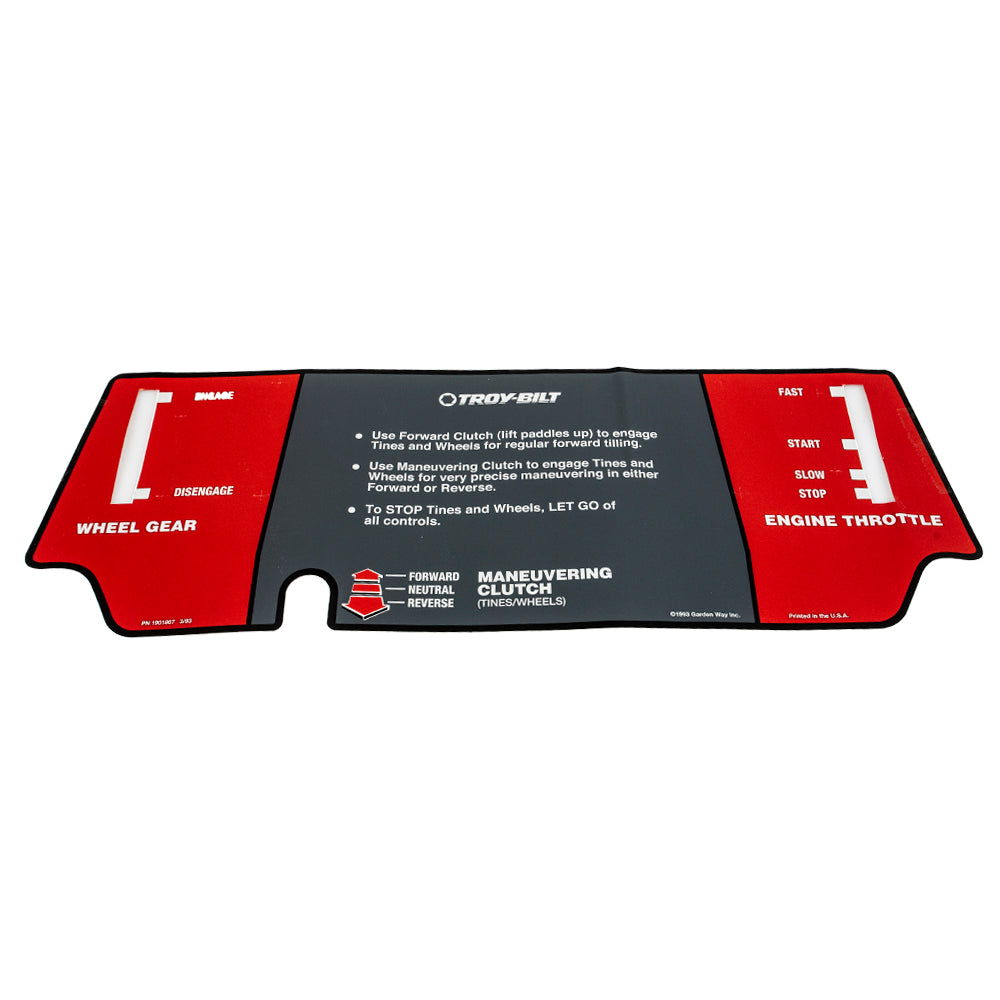 Troy-Bilt 1901867 Decal