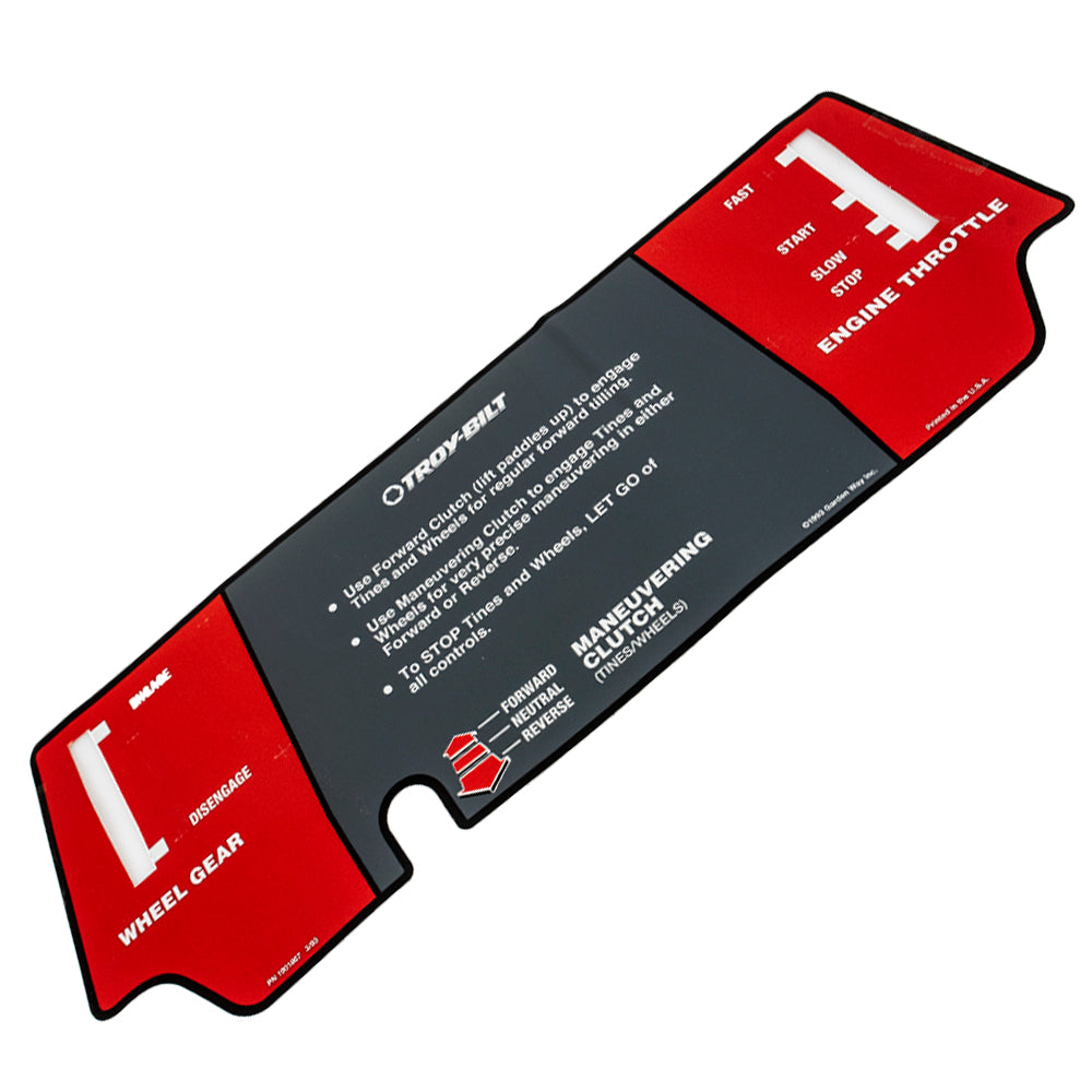 Troy-Bilt 1901867 Decal