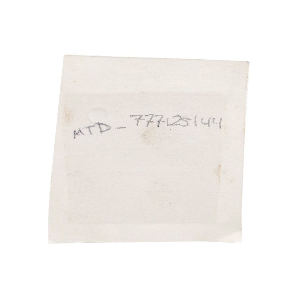 Troy-Bilt 777I25144 Left Hand Meter Label