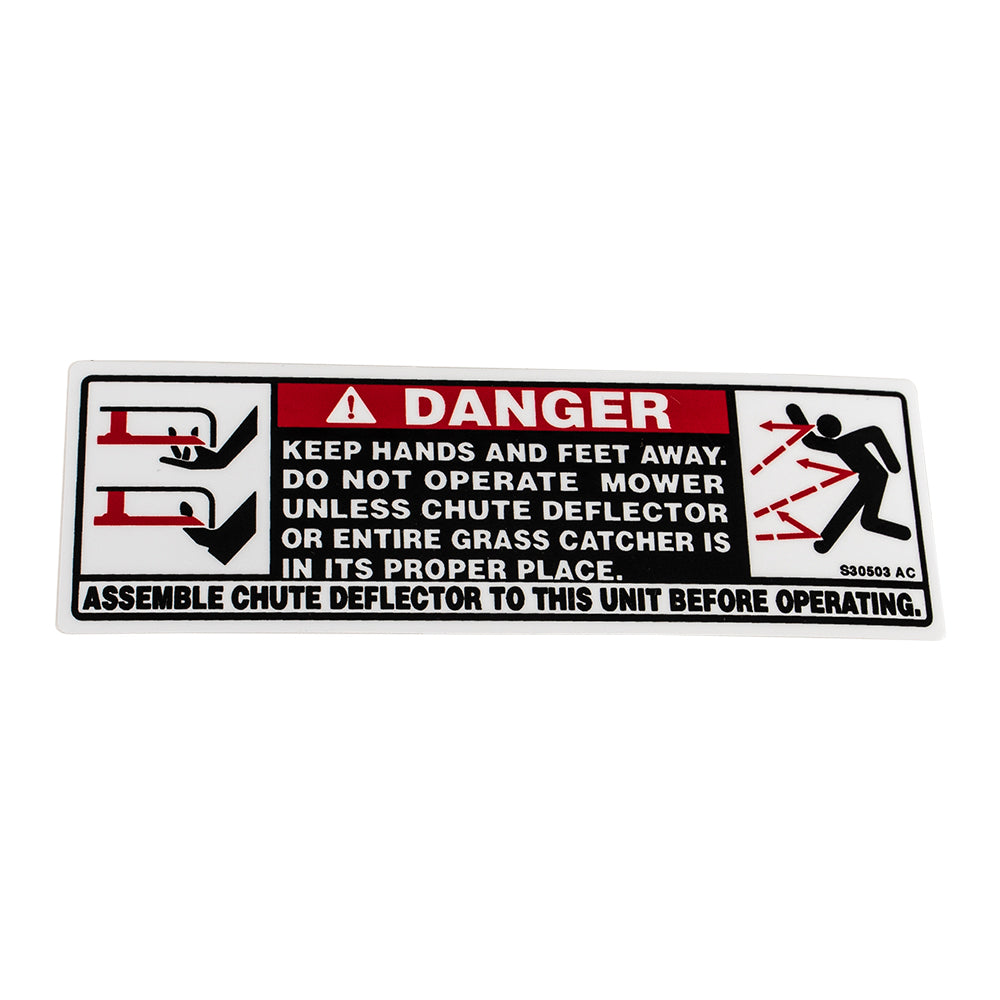 MTD 777S30503 Label