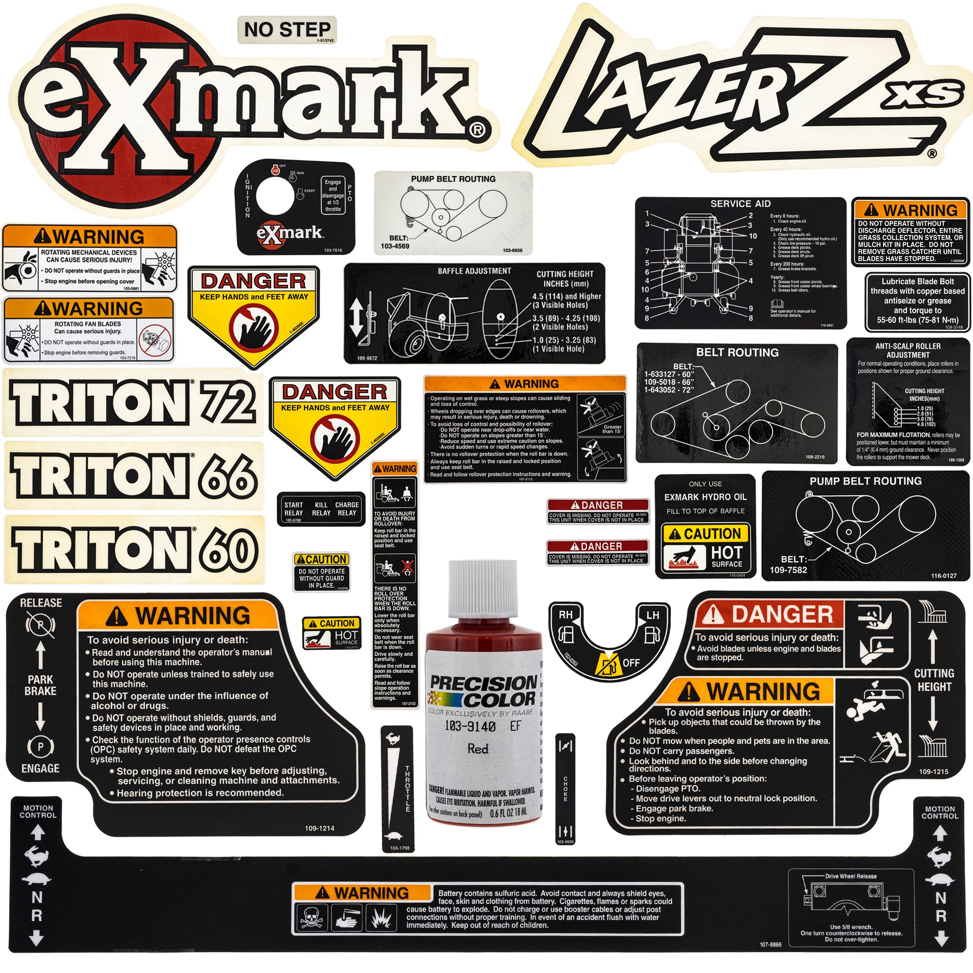 Exmark EK1000021 Decal Red Touch Up Paint Kit